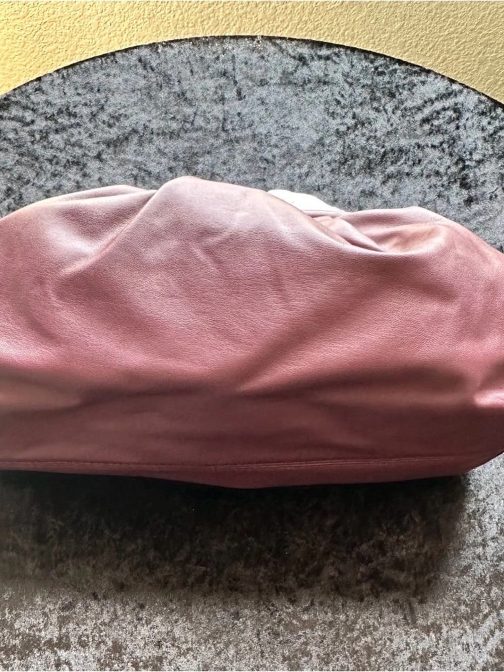 Badgley Mischka Vegan Leather Clutch Bag in Dusty Rose with Signature Monogram - Picture 2 of 2